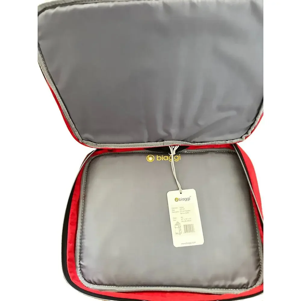 Biaggi ZipSak 27” Foldable Spinner Duffle Luggage Red 631127 Rolling Suitcase